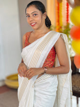 Kesiya Weaving Pattern Bhagalpuri Linen Saree | NHH506