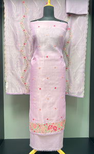 Cross Stitch Embroidery Patterned Organza Salwar Set | SUN389