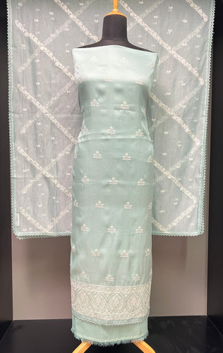 Machine Embroidered Tussar Finish Salwar Set | SUN395