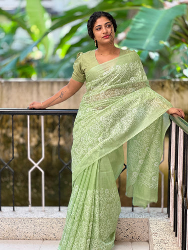 Floral Embroidery Silky Kota Saree | NHH305