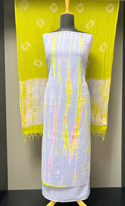Tie & Dye Patterned Cotton Salwar Set | JKL551