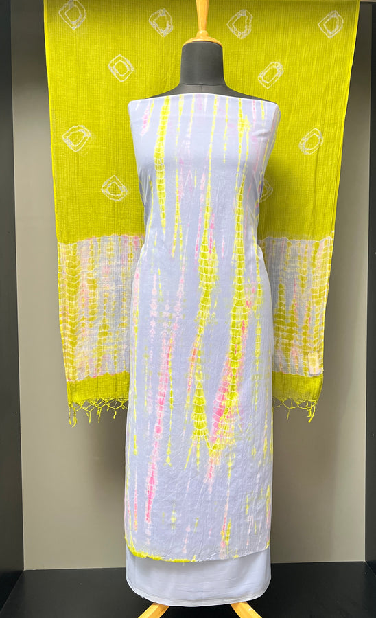 Tie & Dye Patterned Cotton Salwar Set | JKL551