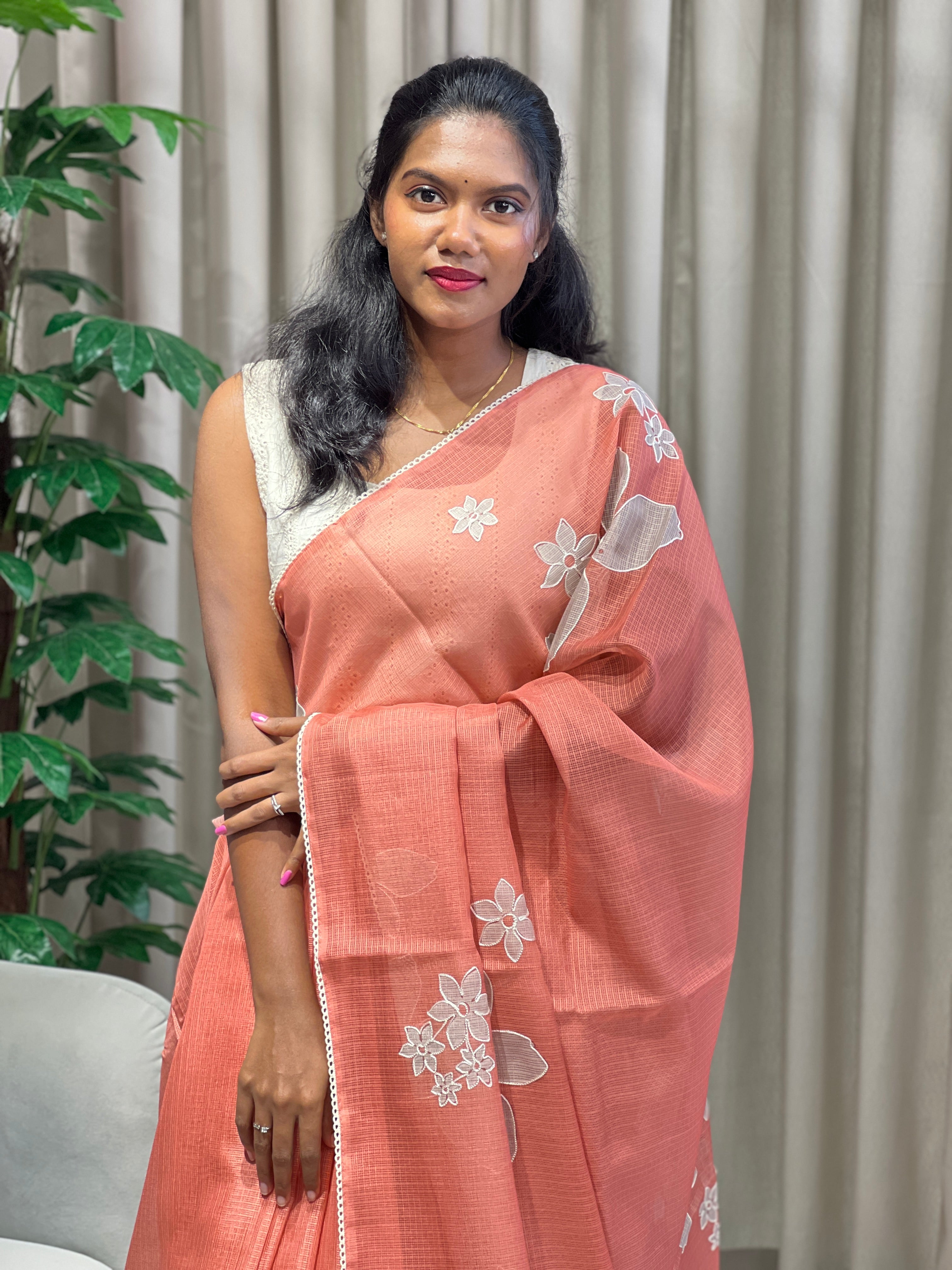 Floral Digital Printed Silky Kota Saree | PKS127