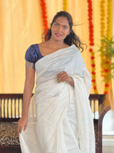 Kesiya Weaving Pattern Bhagalpuri Linen Saree | NHH503