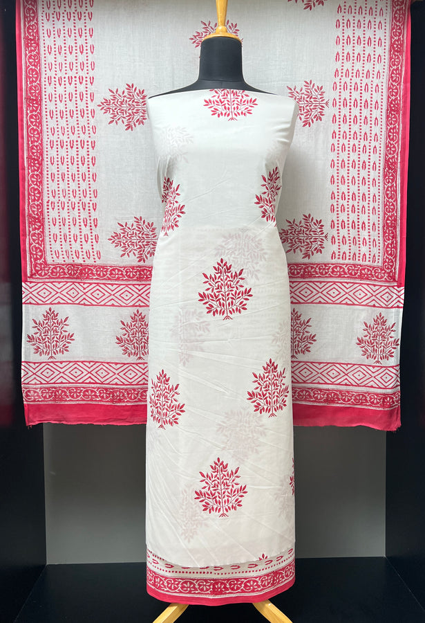 Block Printed Cotton Salwar Set | JKL562