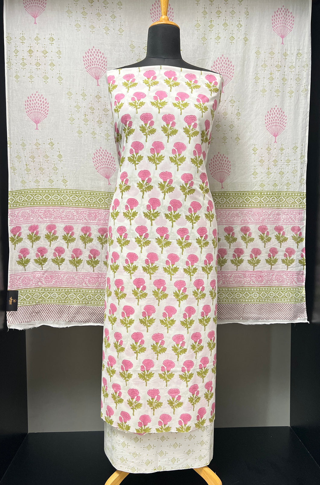 Block Printed Cotton Salwar Set | JKL564