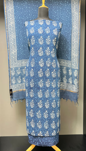 Hand Block Printed Cotton Salwar Set | JKL550
