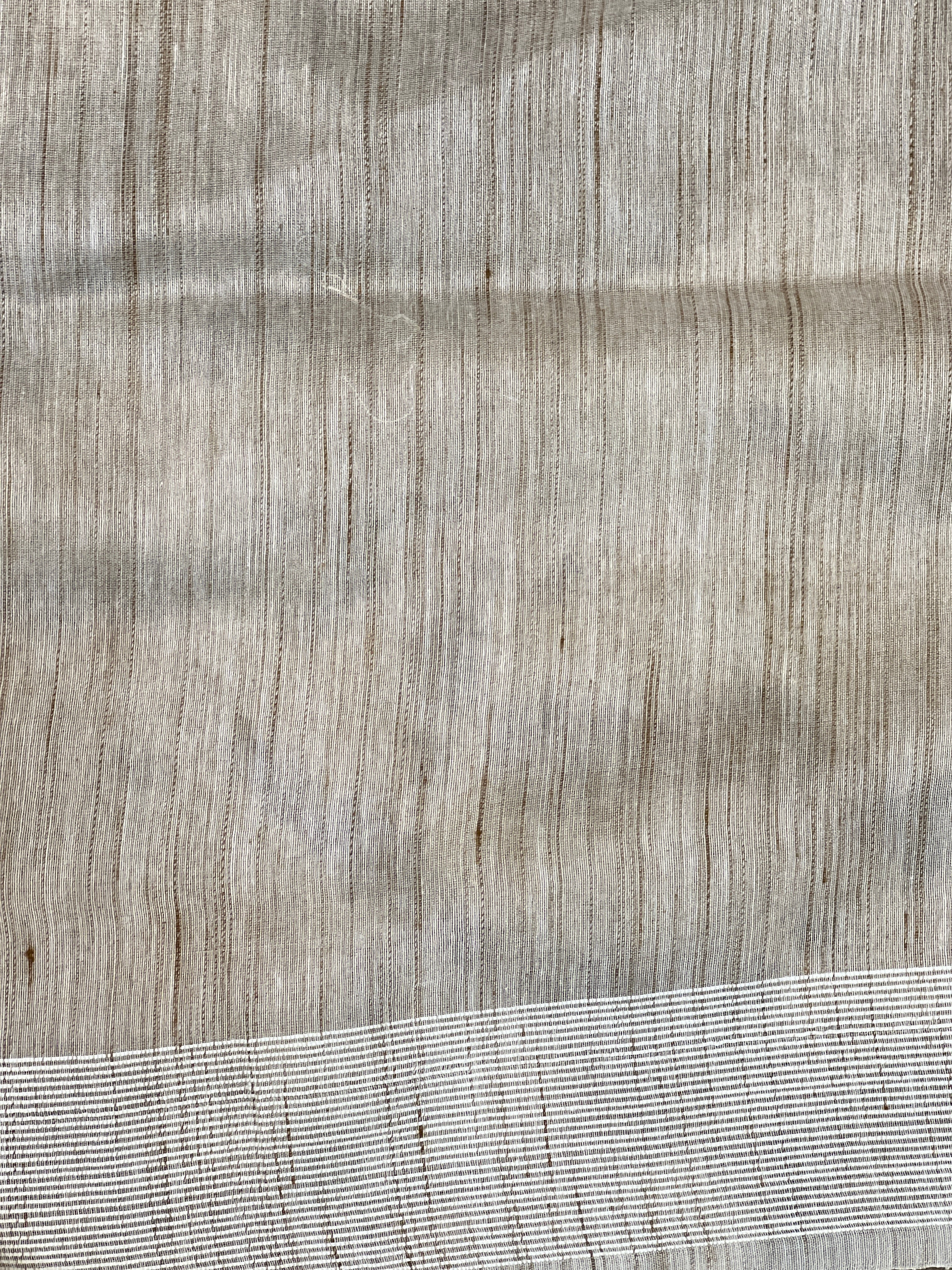 Floral Embroidery Pattern Bhagalpuri Linen Saree | NHH625