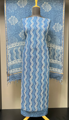 Hand Block Printed Cotton Salwar Set | JKL555