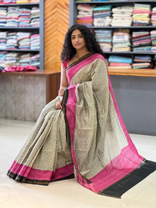 Digital Printed Chanderi Saree | RGD142