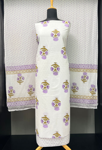 Block Printed Cotton Salwar Set | JKL560
