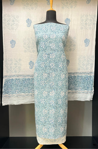 Floral Block Printed Cotton Kurta Set | JKL561