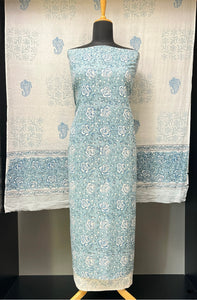 Floral Block Printed Cotton Kurta Set | JKL561