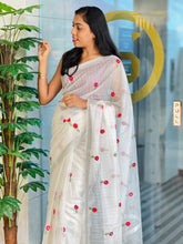 Floral Machine Embroidered Silky Kota Saree | NHH517
