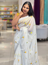 Floral Machine Embroidered Silky Kota Saree | NHH516
