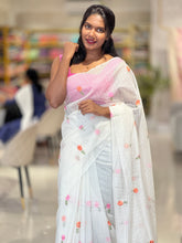 Floral Machine Embroidered Silky Kota Saree | NHH515