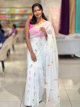 Floral Machine Embroidered Silky Kota Saree | NHH515