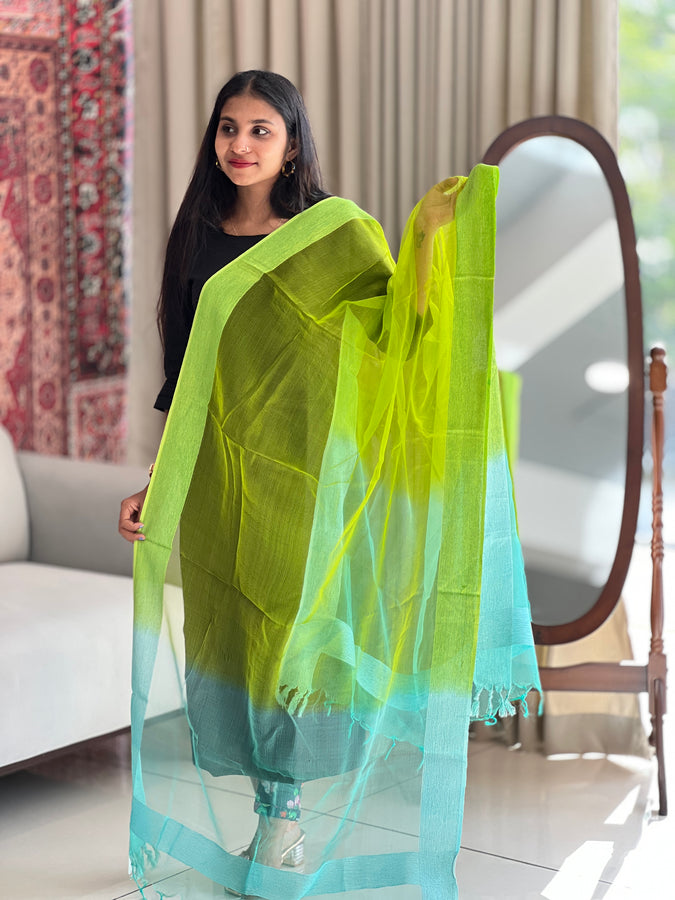 Double Shaded Organza Finish Dupatta | SS1019