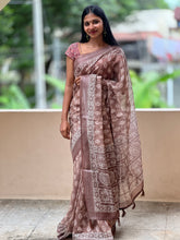 Printed Design Bhagalpuri Linen Saree | BLD258