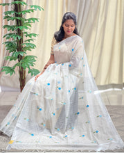 Floral Machine Embroidered Silky Kota Saree | NHH520