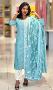 Embroidery Semi Silk Kurta Set | YAS166