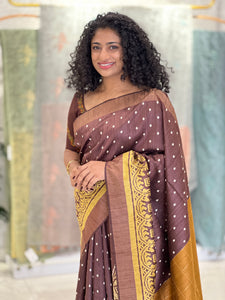Printed Design Raw Silk (Dupion) Saree | HS1188