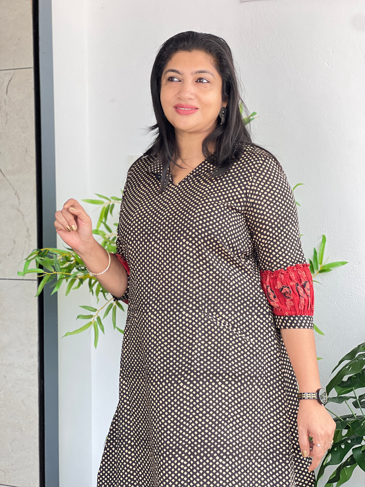 Bagru Bloom A-Line Dress | DN841