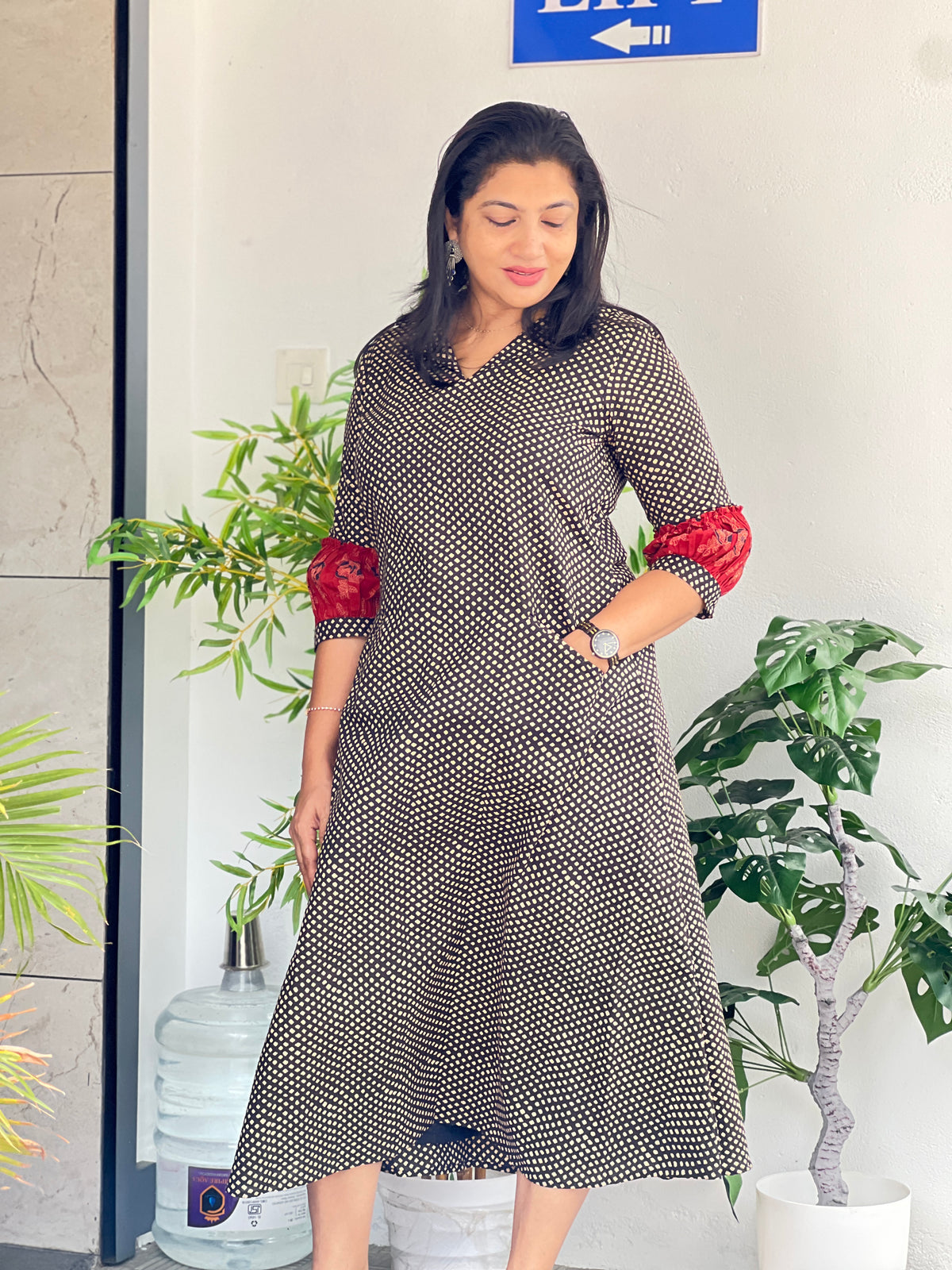Bagru Bloom A-Line Dress | DN841