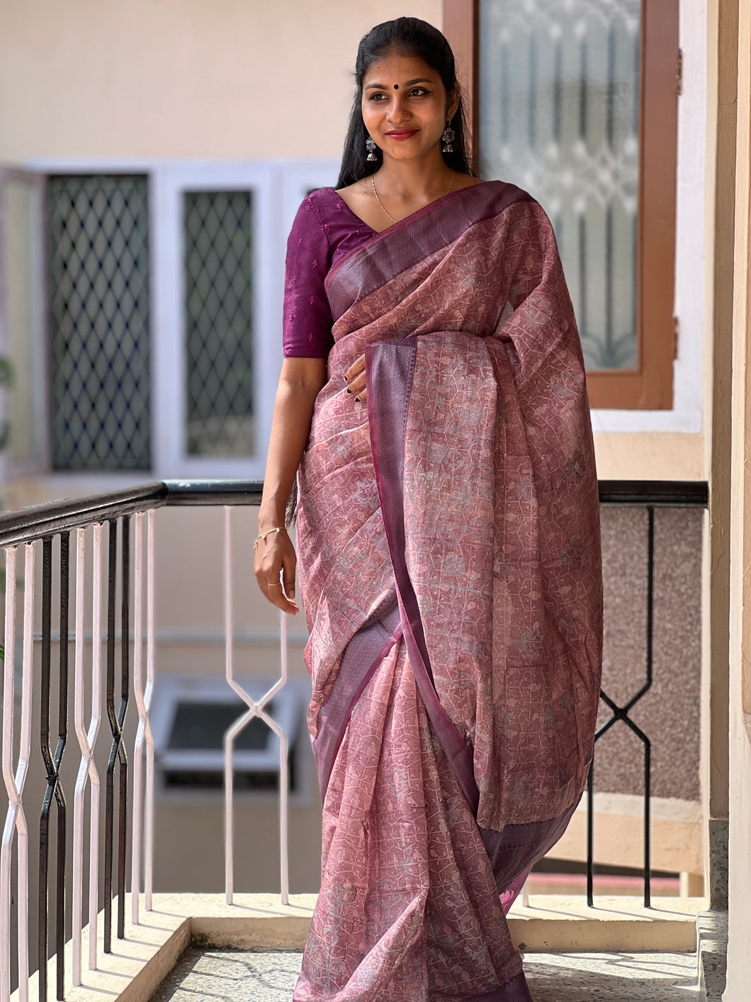 Printed Design Chanderi Saree | YNG325