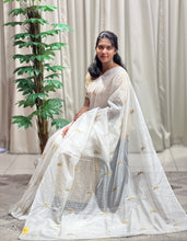 Floral Embroidery Detailed Silky Kota Saree | NHH514