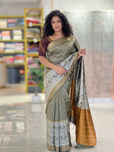 Printed Design Raw Silk (Dupion) Saree | HS1104