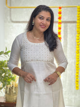 Beads & Sequence Embroidery Detailed Chanderi Silk Kurta Material | DN763