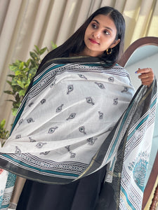 Printed Chanderi Dupattas | AHD101