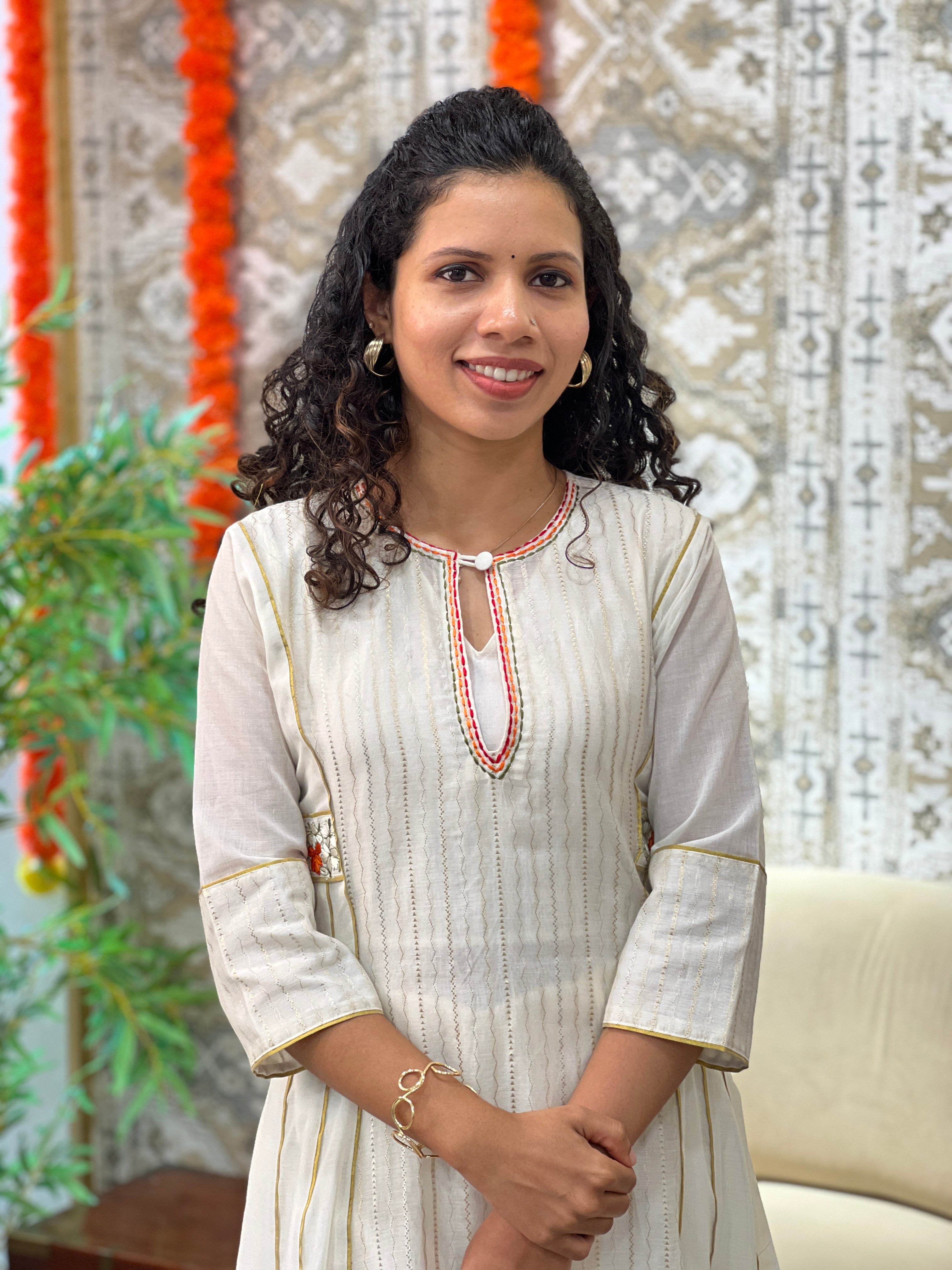Kanakamulla Editz :-Floral Embroidered Anarkali Set (Un Stitched ) | OKM106