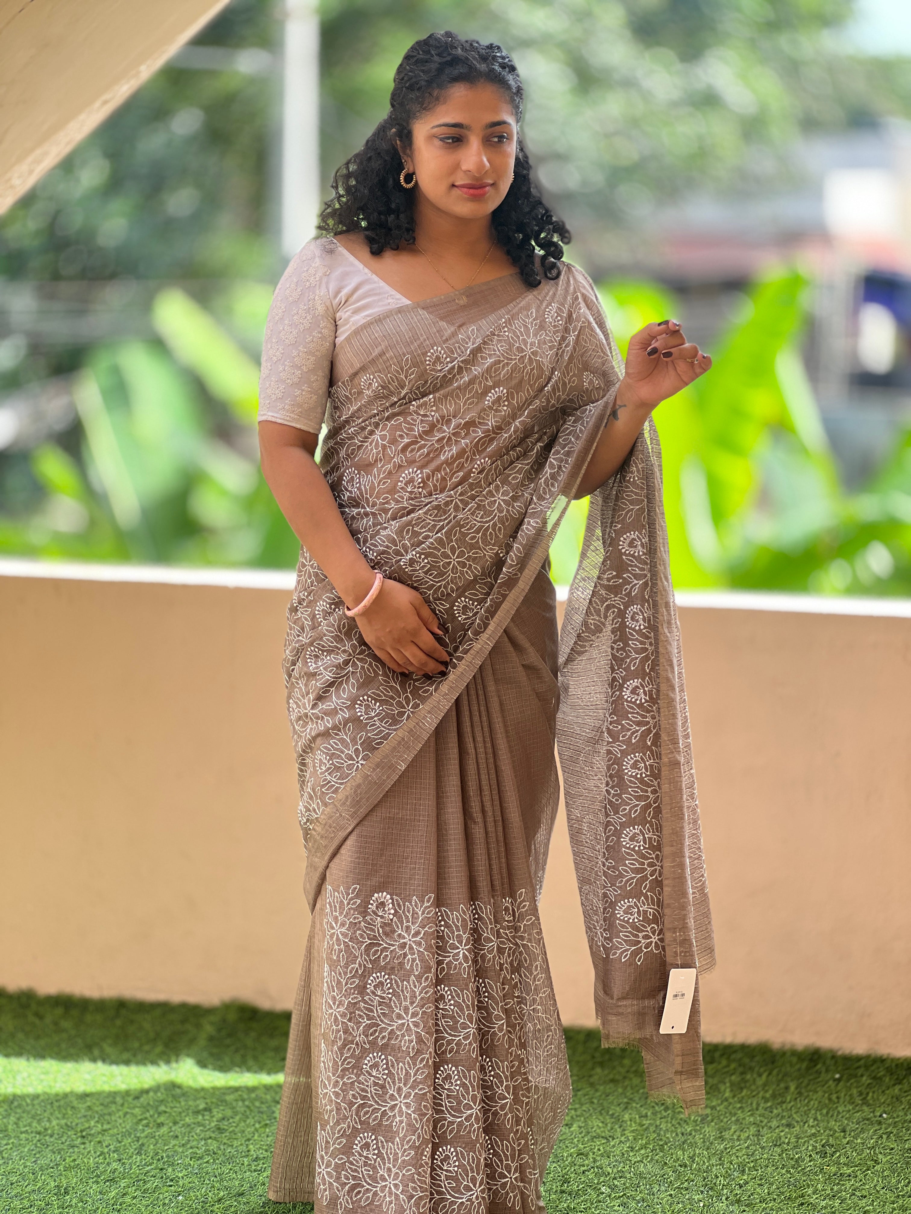Floral Embroidery Silky Kota Saree | NHH306