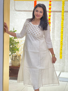 Embroidery With Beads Detailed Chanderi Silk Kurta Material | DN761