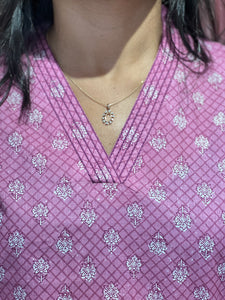 Floral Printed Pattern Cotton Kurta | DIL134
