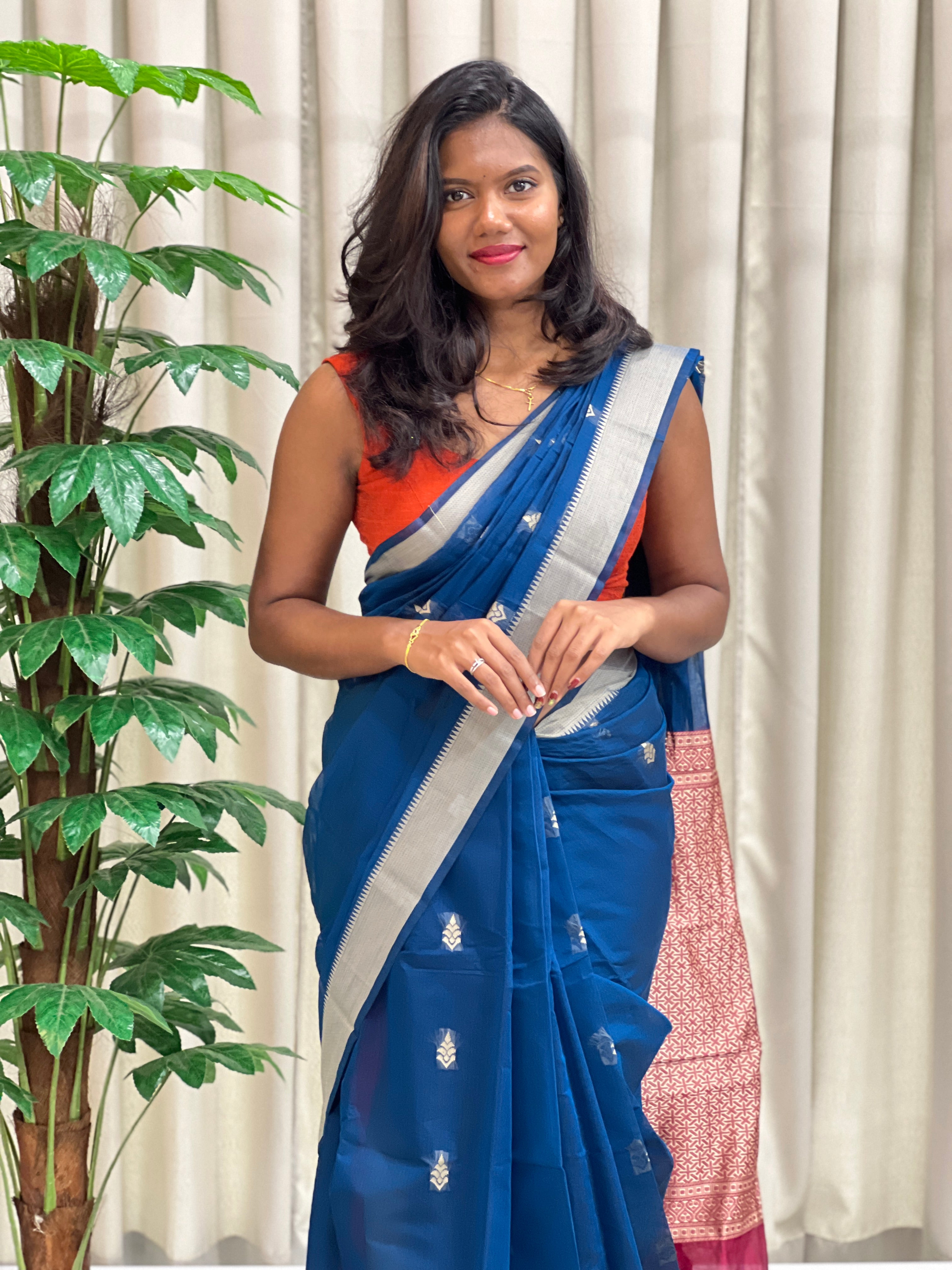 Thread Woven Buta Pattern Cotton Silk Saree | RAT123