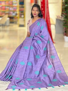 Floral Motifs Semi Silk Saree | SBP476