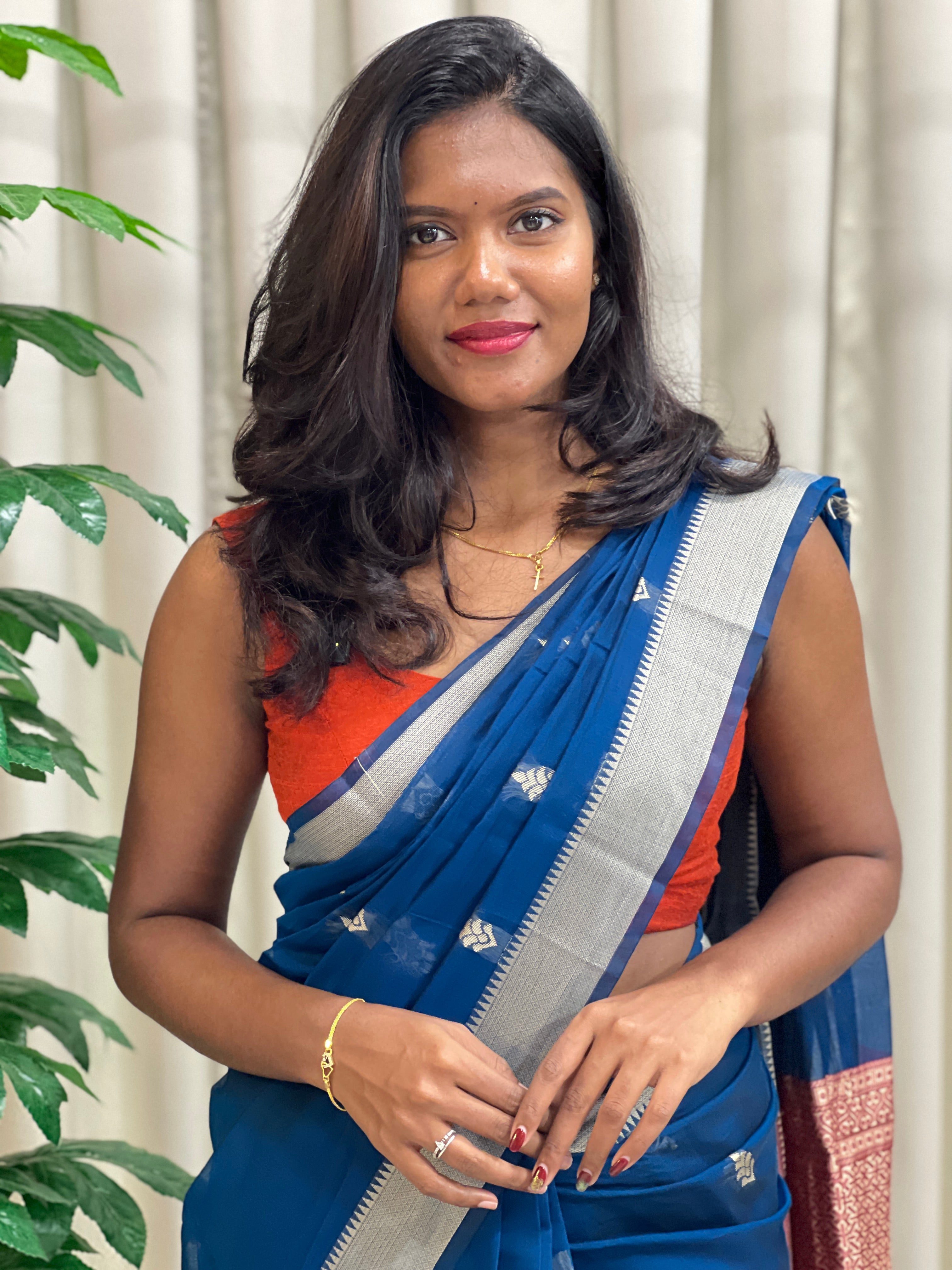 Thread Woven Buta Pattern Cotton Silk Saree | RAT123