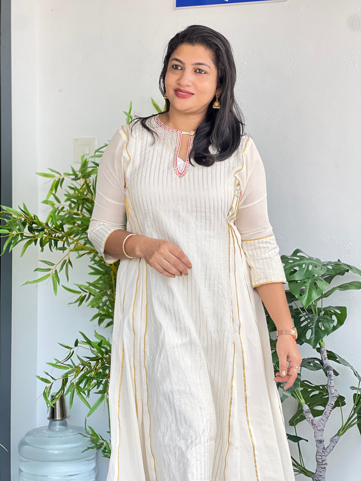 Kanakamulla Editz :-Floral Embroidered Anarkali Set (Un Stitched ) | OKM106