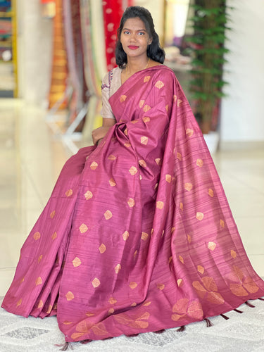 Machine Embroidery Semi Silk Saree | SBP406