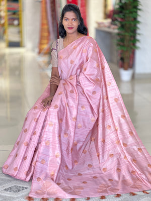 Machine Embroidery Semi Silk Saree | SBP405