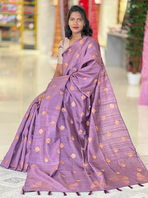 Machine Embroidery Semi Silk Saree | SBP404