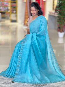 Party Wear Organza Saree | SBP416