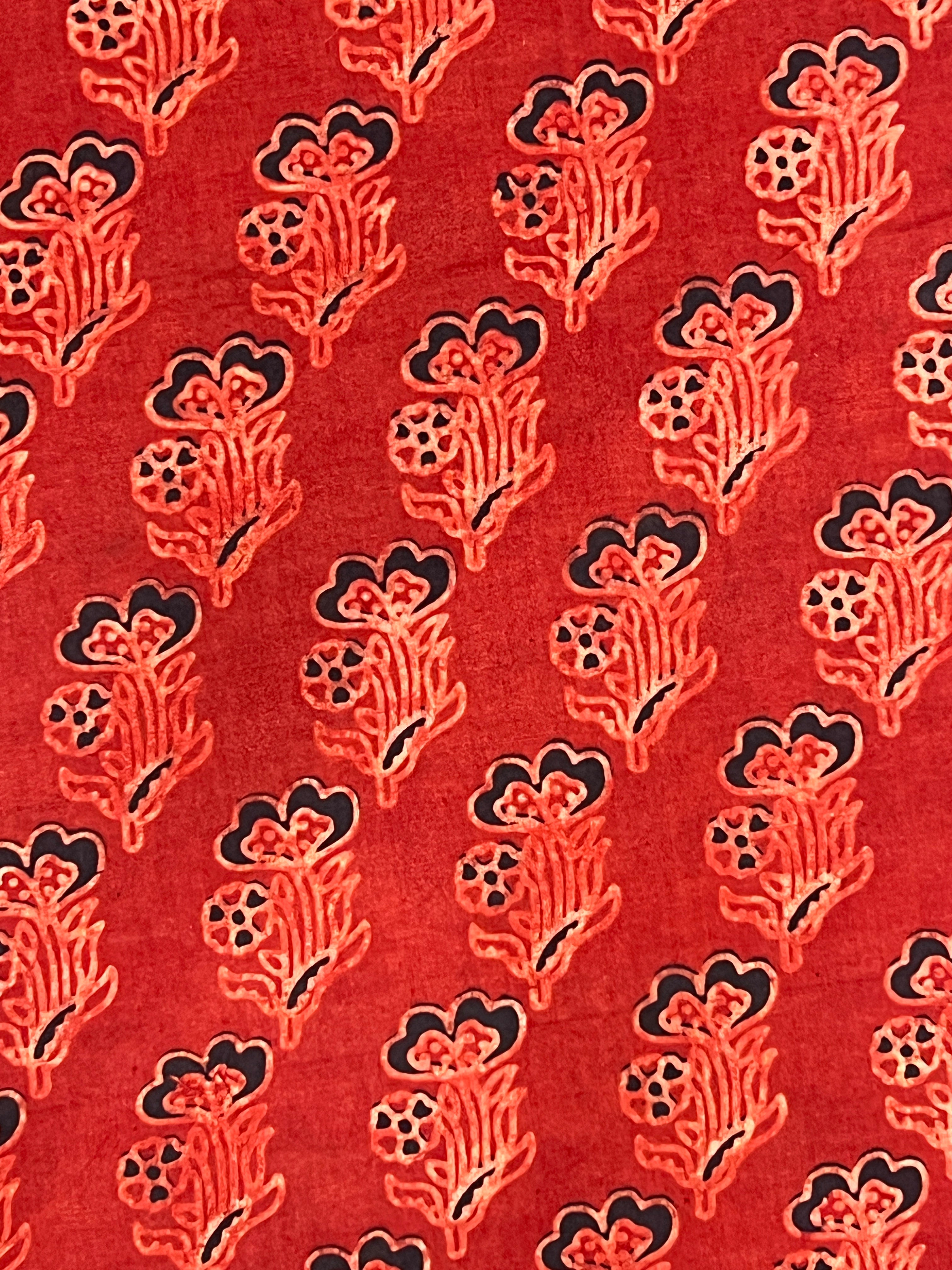 Ajrakh Pattern Printed Cotton Saree | VFC623