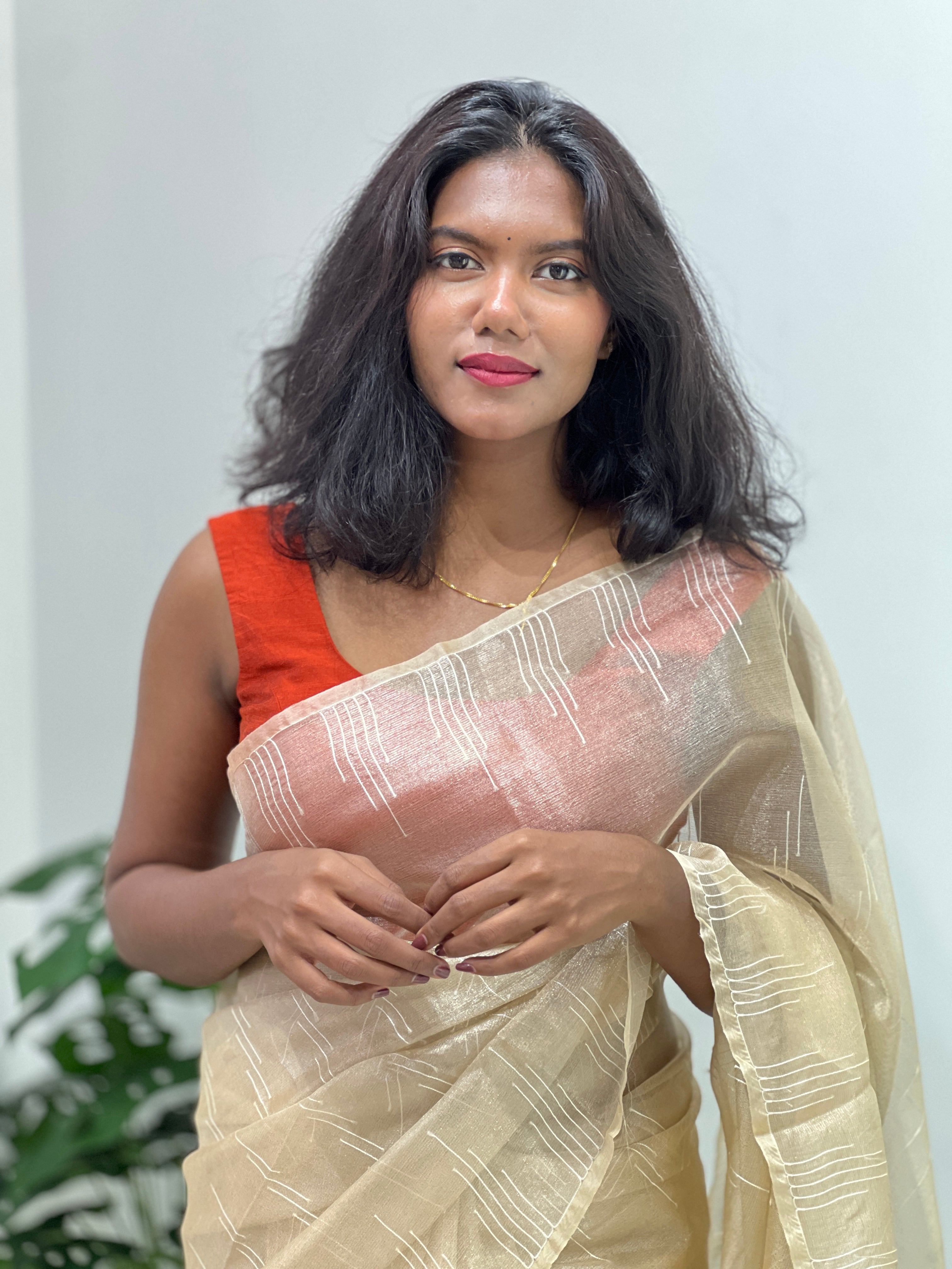 Kesia Woven Tissue Saree | SK460