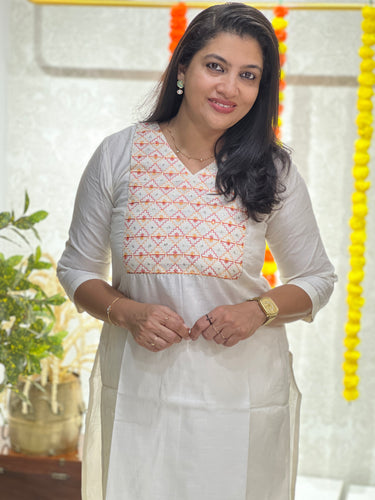 Embroidery With Sequence Detailed Banarasi Chanderi Kurta Material | DN757