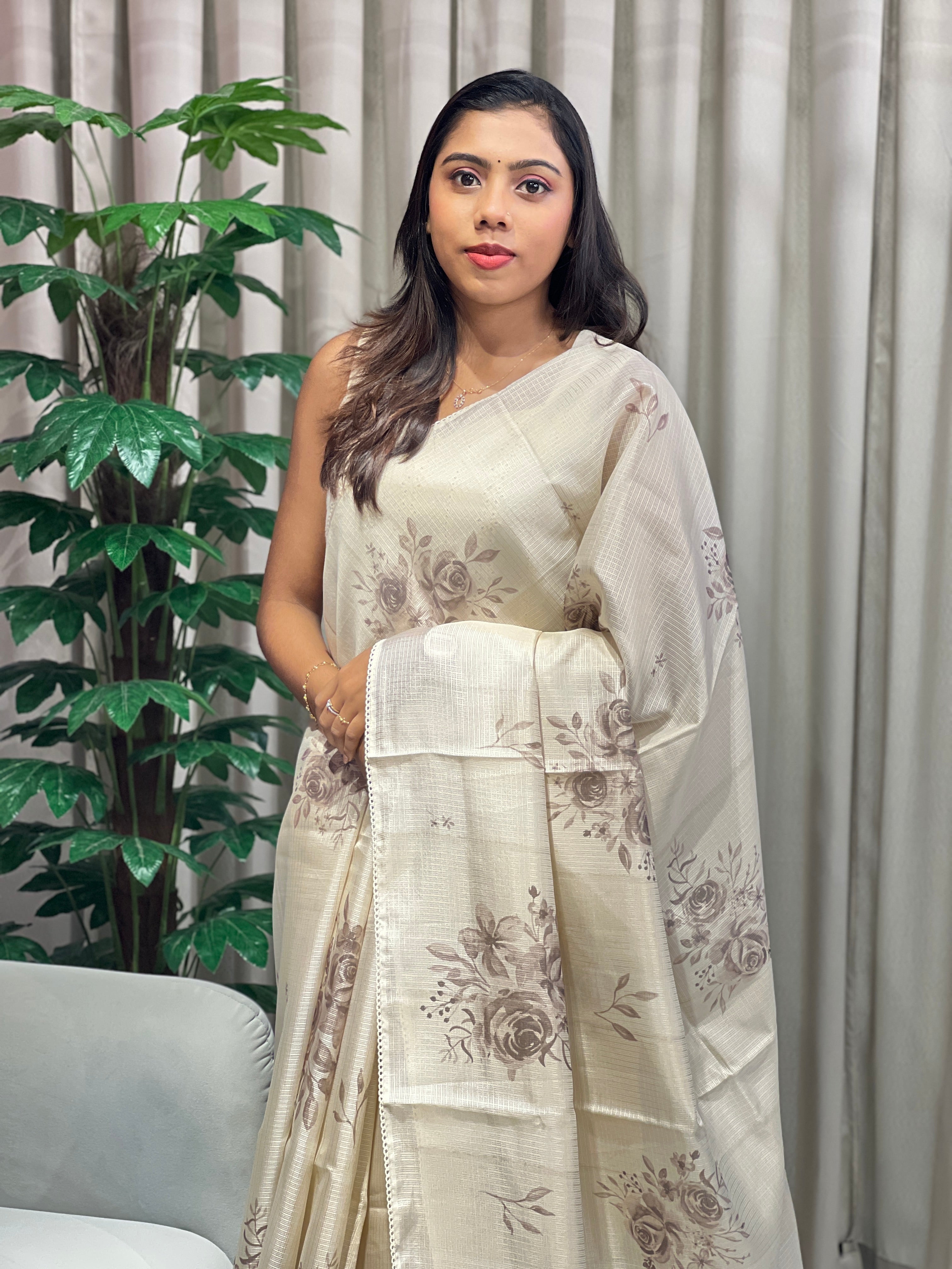 Floral Digital Printed Silky Kota Saree | PKS123