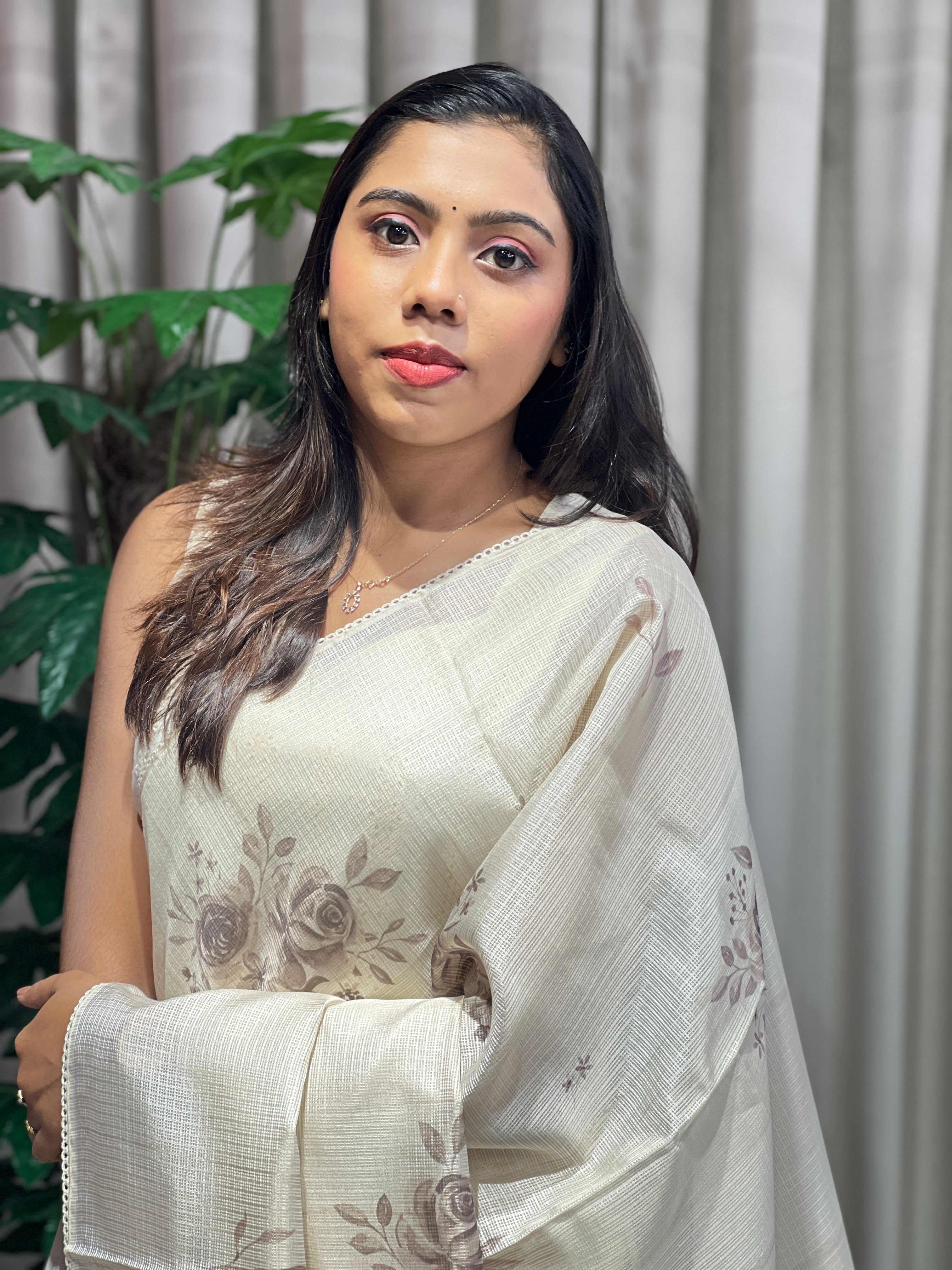 Floral Digital Printed Silky Kota Saree | PKS123